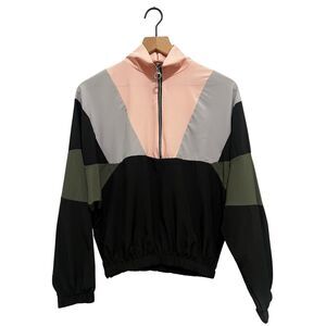Women's Y2K Light Weight Color Block Retro Bomber Windbreaker by BOOHOO